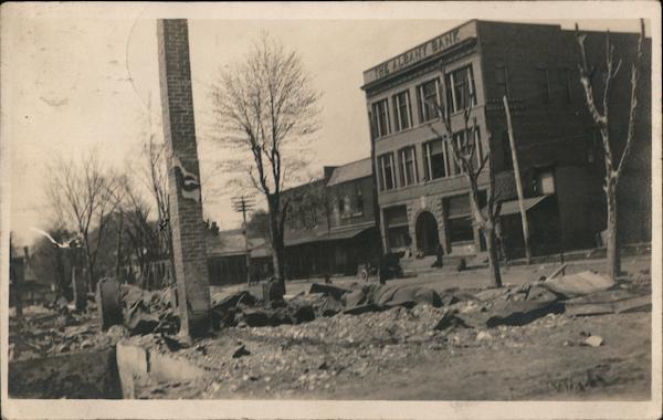 Burned Down Building, The Albany Bank Ohio