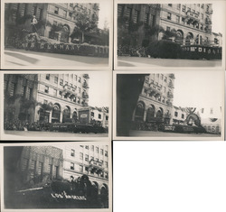 Set of 5 Rose Parade Float Snapshots 1932 Pasadena, CA Original Photograph Original Photograph Original Photograph