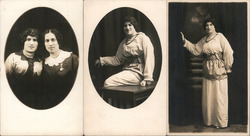 3 Studio Photos of Same Woman Women Postcard Postcard Postcard