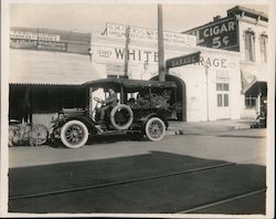 Delivery Car in Front of White's Garage Original Photograph