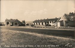 Plains Service Station and Cabins on Hwy. US 30 Rock River, WY Postcard Postcard Postcard