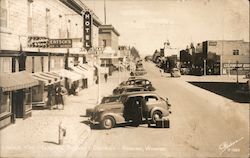 Lincoln Way, Thru the Business District Postcard