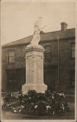 WWI War Memorial Statue, Wolsingham Road Postcard