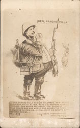 Pancho Villa Caricature Postcard