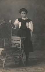 Portrait of School Girl Postcard