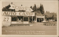 Seaver's Auto Camp Postcard