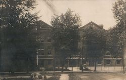 View of Large Building, School? Postcard