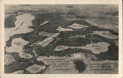 Estberg Airview of the Little Chain of The Chain o'Lakes Waupaca, WI Postcard Postcard 