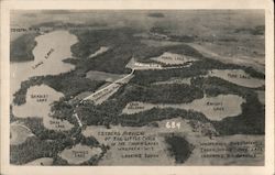 Estberg Airview of the Little Chain of The Chain o'Lakes Waupaca, WI Postcard Postcard Postcard