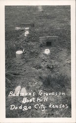 Badmen's Graves on Boothill Dodge City, KS Postcard Postcard Postcard