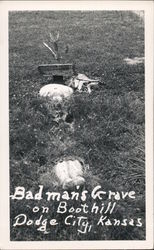 Bad Man's Grave on Boot Hill Dodge City, KS Postcard Postcard Postcard