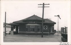 Iola Railroad Depot Kansas Postcard Postcard Postcard