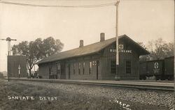 Santa Fe Depot Burlingame, KS Postcard Postcard Postcard