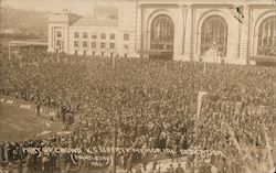 Part of Crowd, K.C. Liberty Memorial Dedication Postcard