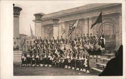 Murat Gun Club Shriners Band Outside of Union Station 1924 Postcard