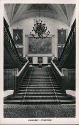 Staircase - Longleat House, Wiltshire Warminster, Great Britain Postcard Postcard Postcard