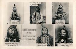 Sioux Warriors in the Battle of the Little Bighorn Postcard