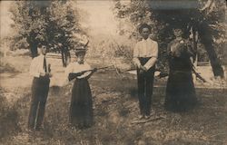 Two Couples Out Shooting Postcard