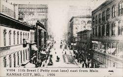 11th Street (Petty Coat Lane) East from Main Kansas City, MO Postcard Postcard Postcard