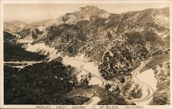 Angeles Coast Highway to Mt. Wilson Postcard