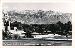 The Wasatch Mts. from State Capitol Grounds Postcard