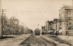 Main Street, with Streetcar Postcard