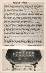 Sawdust Corner Suicide Table Postcard