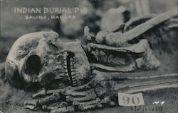 Indian Burial Pit Salina, KS Postcard Postcard Postcard