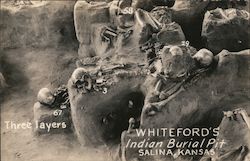 Whiteford's Indian Burial Pit Salina, KS Postcard Postcard Postcard