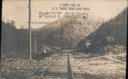 3 Forks Coal Co. - RR Tracks Near Club House Postcard