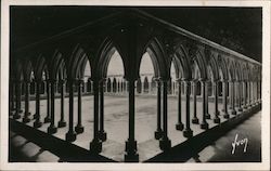 Mont-Saint-Michel Abbey, Galeries du Cloitre Manche, France Yvon Postcard Postcard Postcard