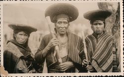 Family in Native Dress Postcard