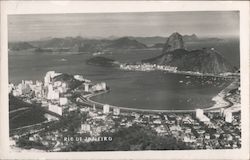 Aerial view of Sugarloaf Mountain and Cityscape Postcard