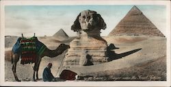 Sphynx and Pyramids Postcard