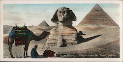 Sphynx and Pyramids Cairo, Egypt Africa Postcard Postcard Postcard