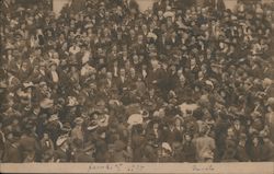 Overhead Photo of Crowd - 1908 Events Postcard Postcard Postcard