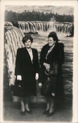 Photo of Two 1940s Women, Niagara Falls? Postcard