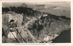 Construction of San Francisco Bay Bridge Postcard