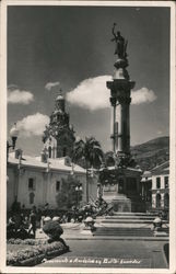 Monumento a America Quito, Ecuador South America Postcard Postcard Postcard