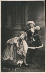 Tina and John in Costume Postcard