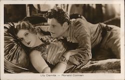 Lily Damita - Ronald Colman Postcard