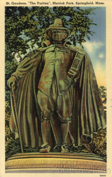 St. Gaudens. The Puritan, Merrick Park Springfield Massachusetts