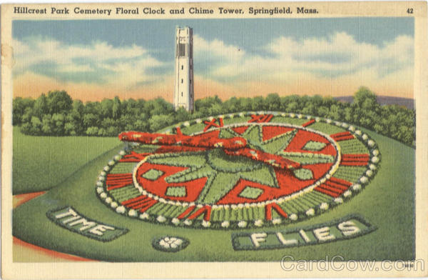 Hillcrest Park Cemetery Floral Clock and Chime Tower Springfield Massachusetts