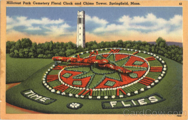 Hillcrest Park Cemetery Floral Clock and Chime Tower Springfield Massachusetts