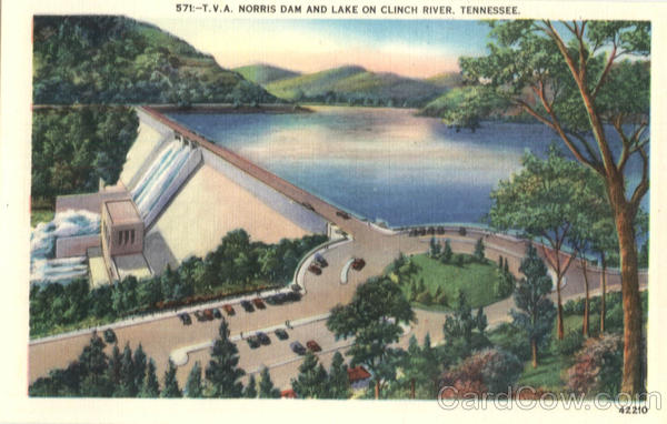 T.V.A. Norris Dam And Lake On Clinch River Tennessee