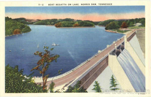 Boat Regatta on Lake Norris Dam Tennessee