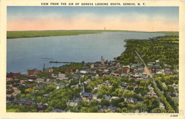 View From The Air Of Geneva Looking South New York