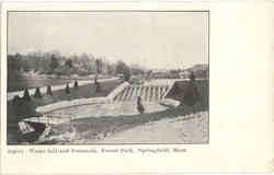 Water-fall and Fountain, Forest Park Postcard