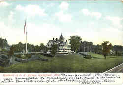 Residence of E.H. Barney Postcard