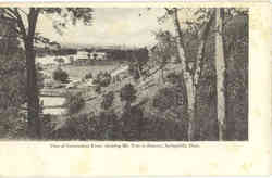 View of Connecticut River; showing Mt. Tom in distance Postcard